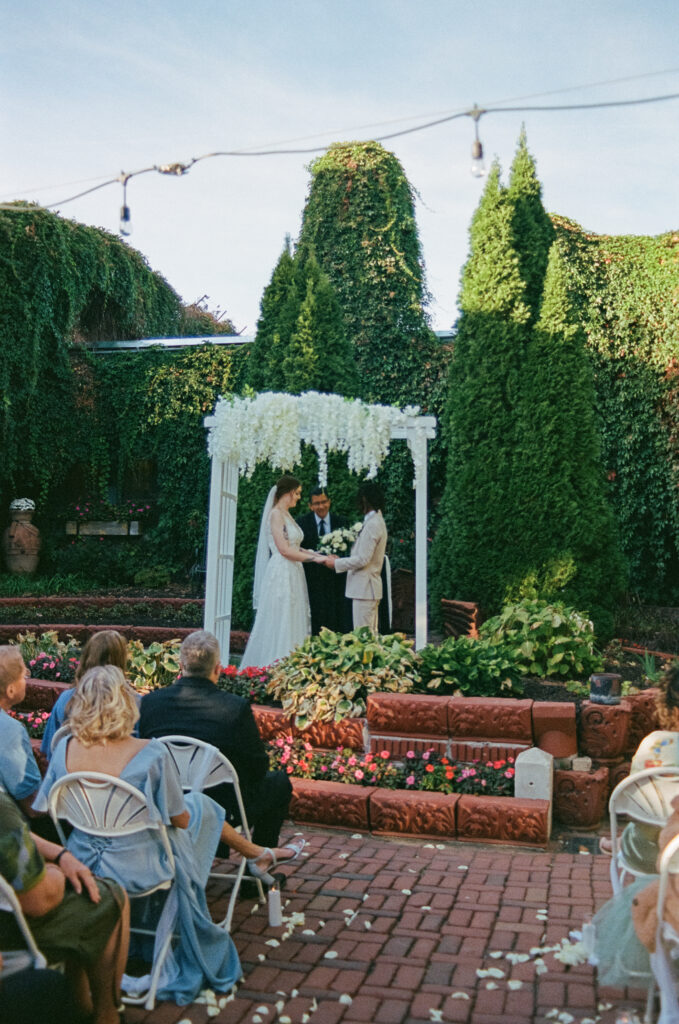 garden ceremony Lucille's Omaha 35mm film