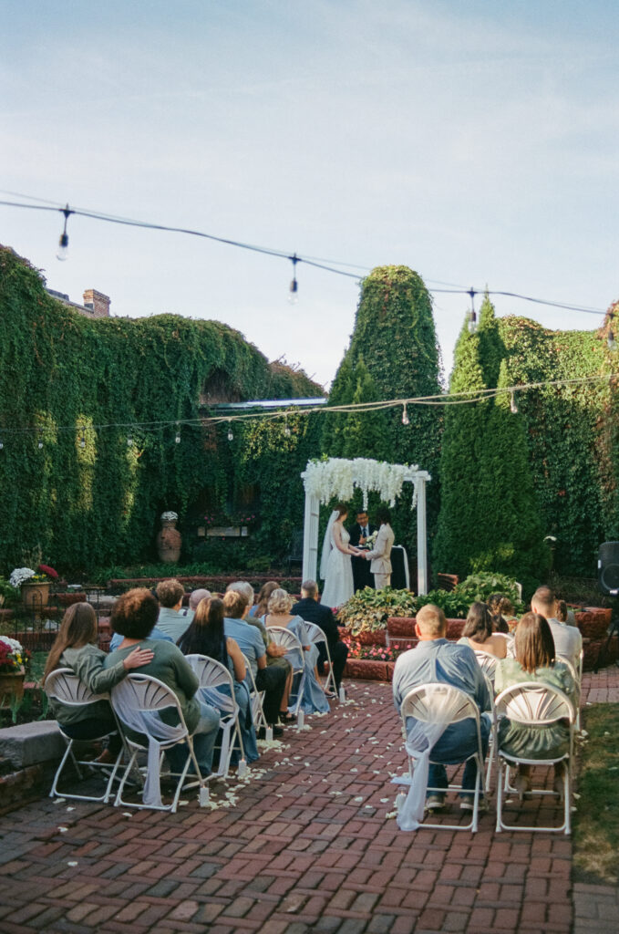 garden ceremony Lucille's Omaha 35mm film