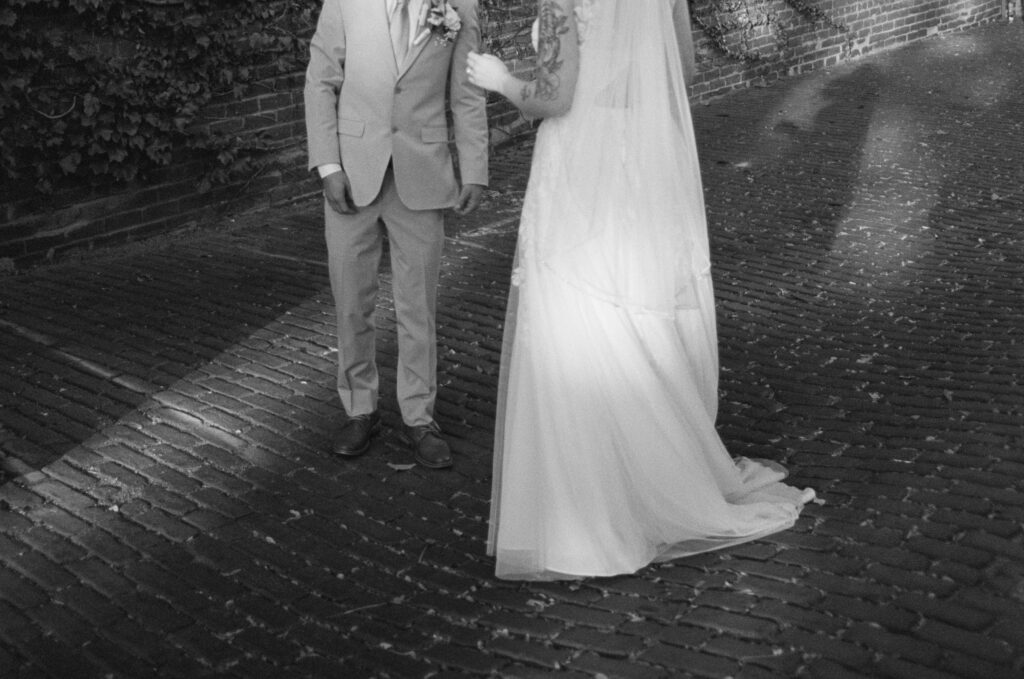 bride and groom 35mm film