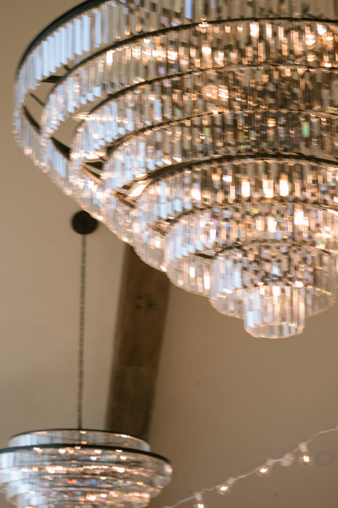 venue details chandelier