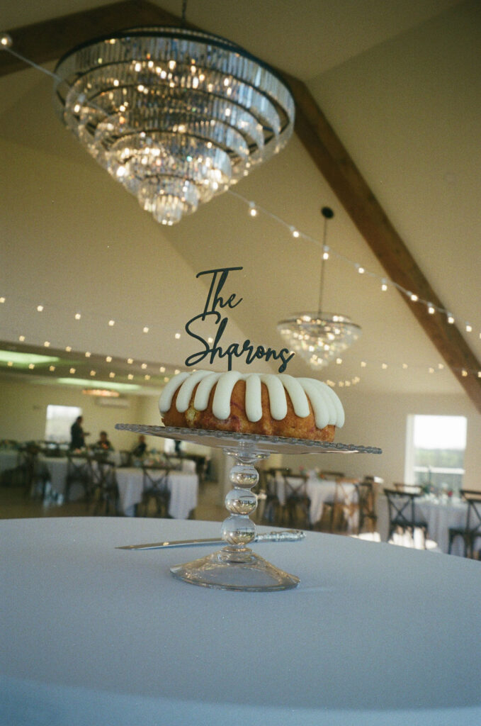 wedding cake on 35mm film