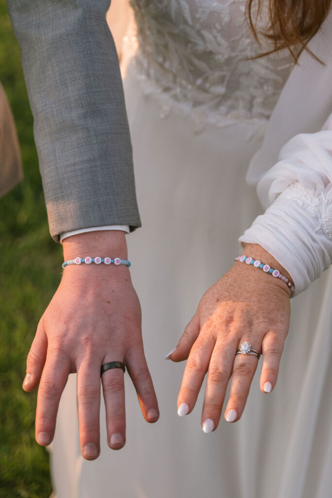 bride and groom friendship bracelet