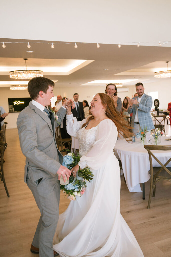 bride and groom grand entrance