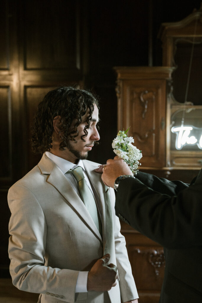 groom getting ready