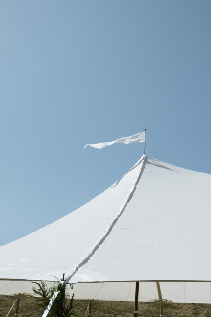 Sailcloth tent reception